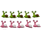 10pcs Resin Cartoon 3D Snail Charms Animal Pendants for Jewelry Making Earrings Necklace Keychain  Kid's Jewelry Accessories